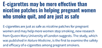Thumbnail for File:Queen Mary University London news release ecigs in pregnancy.png